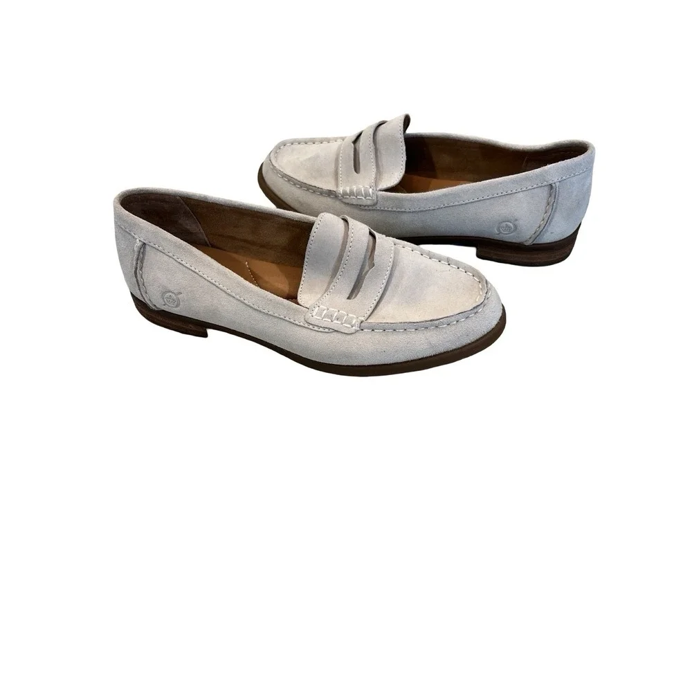 Womens Hush Puppies Born Suede Casual Comfort Penny Loafers‎ Size 7.5 M